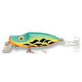 Lucky Strike  Rattlin Wiggler Lure (Green & Yellow w/Wavy Scale)